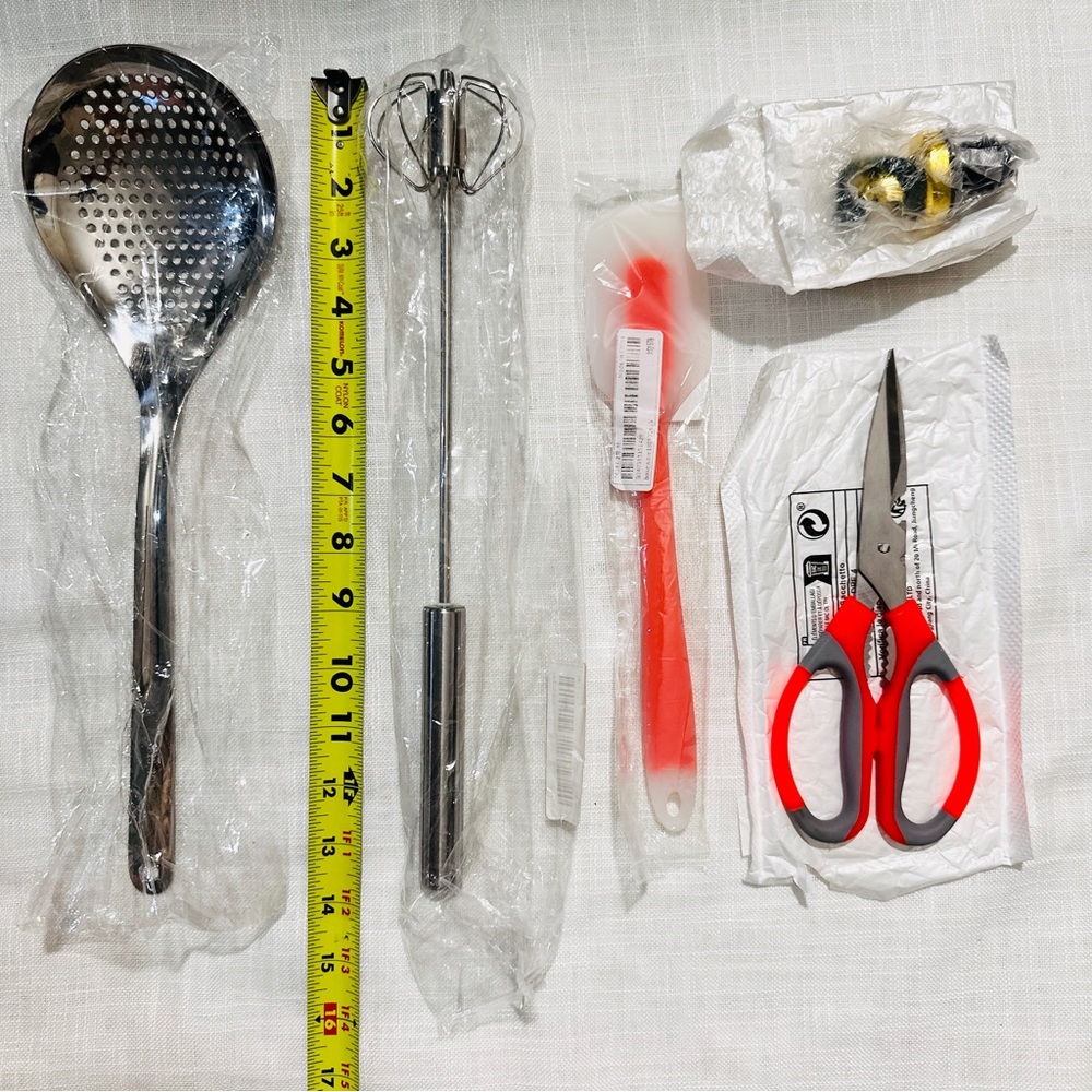 NEW Set of 5 stainless steel, silicon kitchen accessories gadgets tools